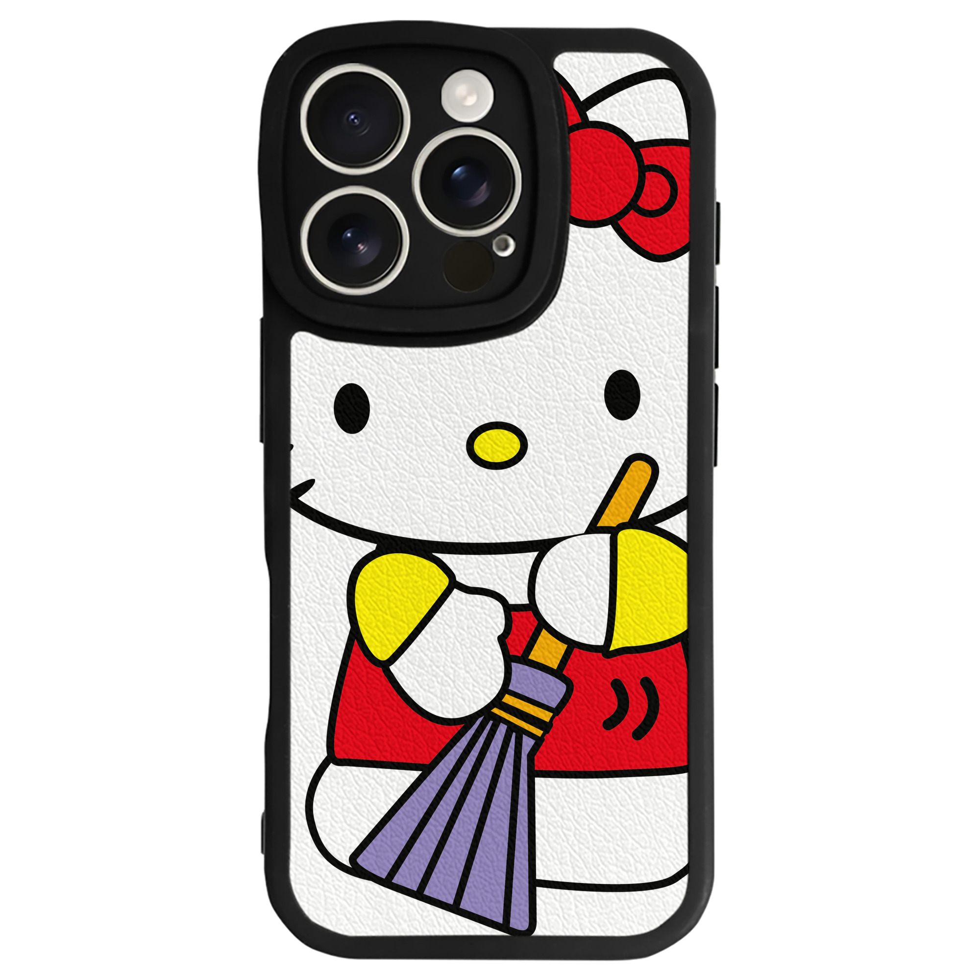 （画像用） Hello Kitty ハローキティ 【iPhone 16シリーズ対応】シリコンスマホケース（レザー調） 材質：シリコン